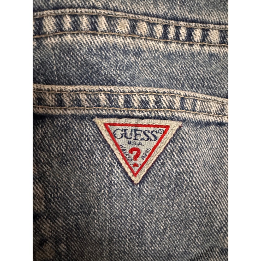 Vintage GUESS Jeans USA High Rise Mom Jeans Size 30 100% Cotton Made in USA - Picture 3 of 9